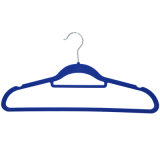 Cheap Plastic Thin Flocking Hanger for Dress
