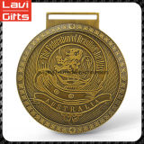 Factory Price Custom Antique Gold Metal Jiu-Jitsu Medal
