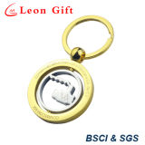 Top Quality Cut out Design Gold/Silver Rotatable Keychain