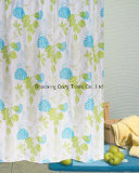 Leaves Design Fabric Shower Curtain