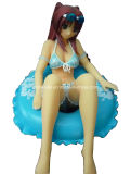 Plastic Sitting Swimwear Action Figure with Swimming Laps (OEM)