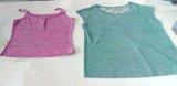Custom ladies tops with colorful yarn dyed stripe fabric
