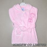 100% Cotton Woven Terry Baby Bathrobe with Embroidery.