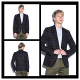 Customize 100% Wool Slim Fit Casual Style Plaid Men Blazer