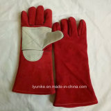Red 14' Welding Leather Hand Working Gloves