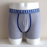 Cotton/Spandex Grey Color Mens Underwear Mens Boxers