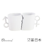 11oz Porcelain Valentine Mugs with Spoon