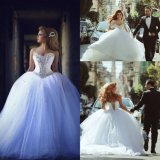 Arabic Luxury Bridal Ball Gowns Crystal Wedding Dresses Z5041