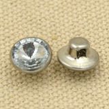 Transparent Pearled Metal Brass Shank Button for Sewing