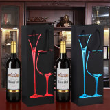 Factory Hot Stamping Black Paper Single Red Wine/ Gift Packaging Paper Bag