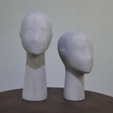 High Grade Semiabstract Female Mannequin Head in Linen Wrapped