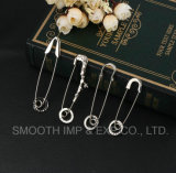 Fashion Wholesale Custom Metal Safety Pin Brooch Shawl Lapel