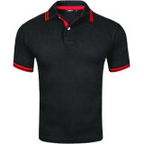 Fashion Cotton Men's Polo Shirt with Stripe Collar and Cuff (PS201W)