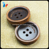Custom Laser Logo Darker 4 Holes Wood Sewing Button