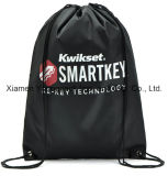 Custom Black Waterproof Nylon Drawstring Swim Backpack Swimming Beach Bag