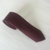 High Quality Wine Solid Colour Men's Woven Silk Neckties
