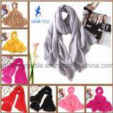 100%Wool Colorful Scarf for Lady Woman