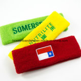 Factory Produce Customized Logo Embroidery Sports Red Towel Sweat Headband