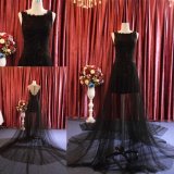 Sexy Heavy Beading Black Short Dress with Long Shawl