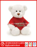 White Customized Plush Soft Tshirt Teddy Bear