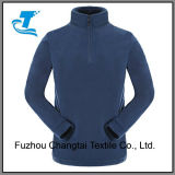 Male's Half-Zip Pullover Lightweight Solid Polar Thermal Fleece Jacket