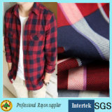 Mens Shirt Fabric Printed Plaid Rayon Fabric Made by Manufacturer