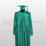Shiny Kelly Green High School Graduation Cap Gown