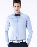 Men's Blue Slim Fit Cotton Leisure Shirt