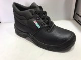 Quality Safety Shoes for Construction Workers and Police, Leather Upper and Rubber Outsole
