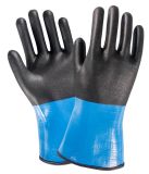 Extra Long Nitrile Coated Anti-Cut Knitted Safety Work Gloves