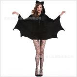 Sexy Black Female Batman Fashion Appeal Vampire Uniform a Halloween Party Costume