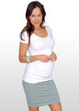 Fitted Mint Spot Maternity Skirt