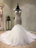 High Quality Lace Sequin Bridal Wedding Gown