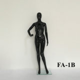 Glossy Black Plastic Female Mannequin