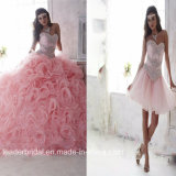 Pink Quinceanera Dress Two Pieces Beaded Princess Bridal Ball Gown Q238
