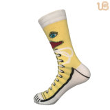 Men's Yellow Shoe Special Design Cotton Sock
