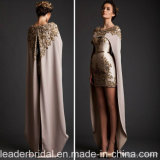 Special Krikor Jabotian Two Piece Prom Party Dresses Applique with Bead Mini Length Detachable Shawl Formal Prom Evening Dress D2008