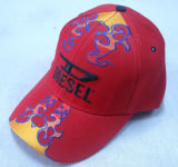 Red Fashion Baseball Cap with Large Logo Bb1024