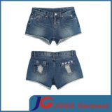 Women Ripped Denim Shorts (JC6048)