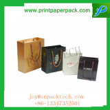 Luxury and Delicate Paper Gift Bag Customized Jewel Bag Custom Logo Printed Shopping Bag Perfume Bag with Customized Handle