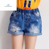Fashion Cotton Ripped Denim Shorts with Edge Curl for Girls by Fly Jeans