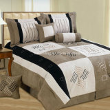 Winter Patchwork Style 100% Polyester Embroidery Bedding Set