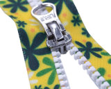 Plastic Zipper with Printing Tape and Fancy Puller/Top Quality