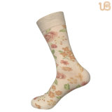 Men's 360 Degree Polyester Flower Pattern Print Sock