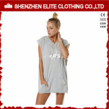Blank High Quality Custom Cotton Sleeveless Hoodies for Women (ELTHSJ-1052)