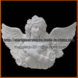 White Marble Carving Angel Wall Hanging Bust Mbt1711