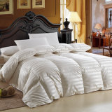 Hilton Hotel Goose Down Duvet Cotton Stripe Cover Bed Linen Comforter
