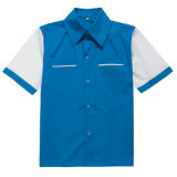 Wholesale Clothing Supplier Boys Double Color Bowling Shirt