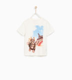 Custom Boy's Eiffel Tower& Animals Printed T Shirt