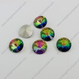 Vitral Medium Round Point Back Glass Crystal Stone for Wholesale